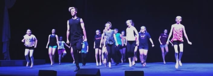 KA of Dance 2018 Girls dancing on staage with instructor