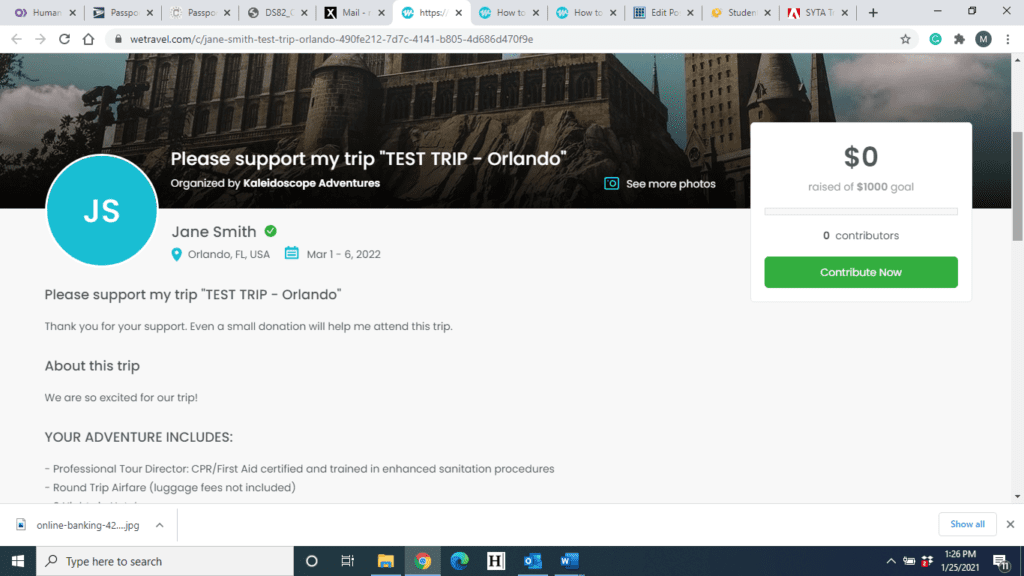 crowdfunding test page