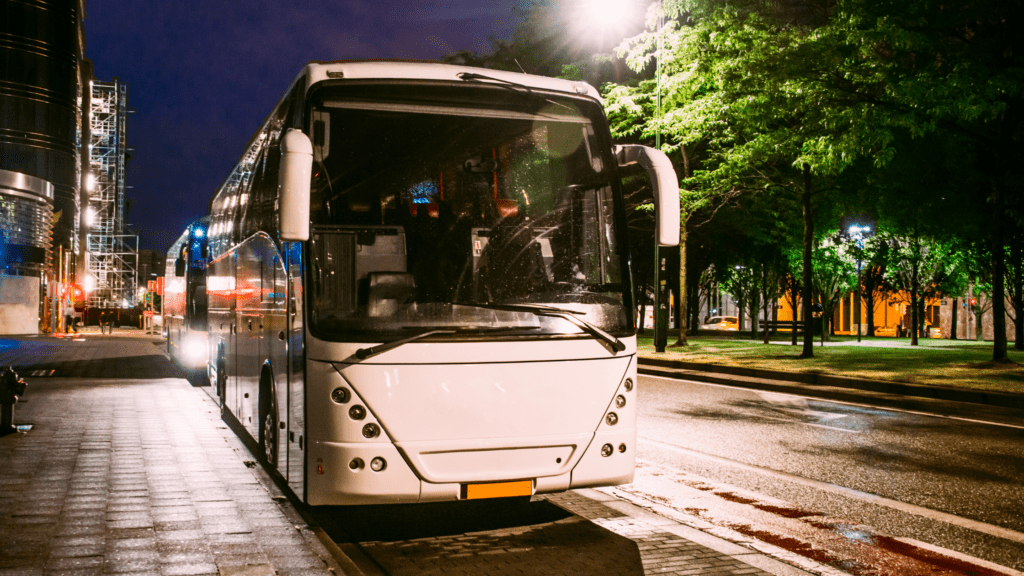 booking buses and driving through the night