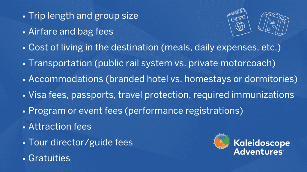cost considerations for your international high school trip