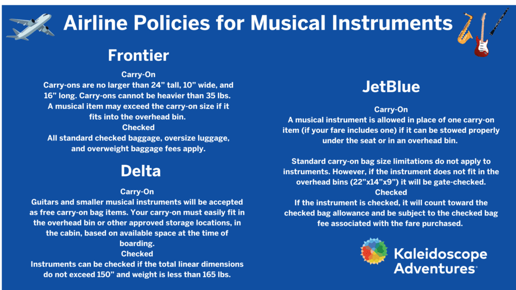 flying with marching band instruments